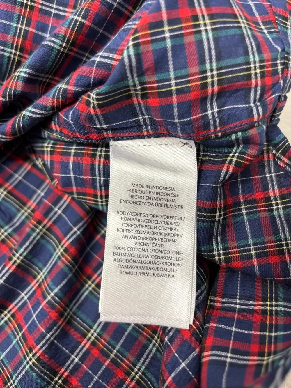 Ralph Lauren BOY Red & Blue Plaid Button-Down‎ Shirt Size M (10-12)